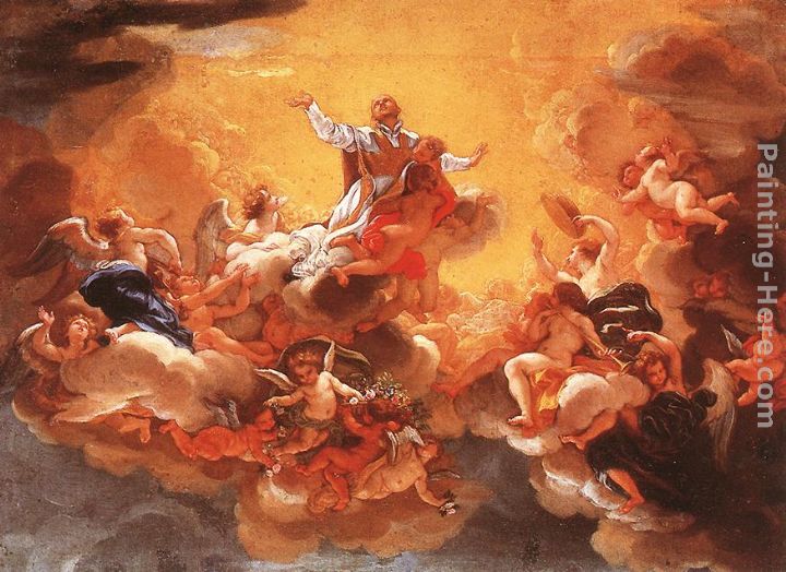 Apotheosis of St Ignatius painting - Baciccio Apotheosis of St Ignatius art painting
